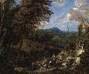Corneille Huysmans Wooded Hilly Landscape oil